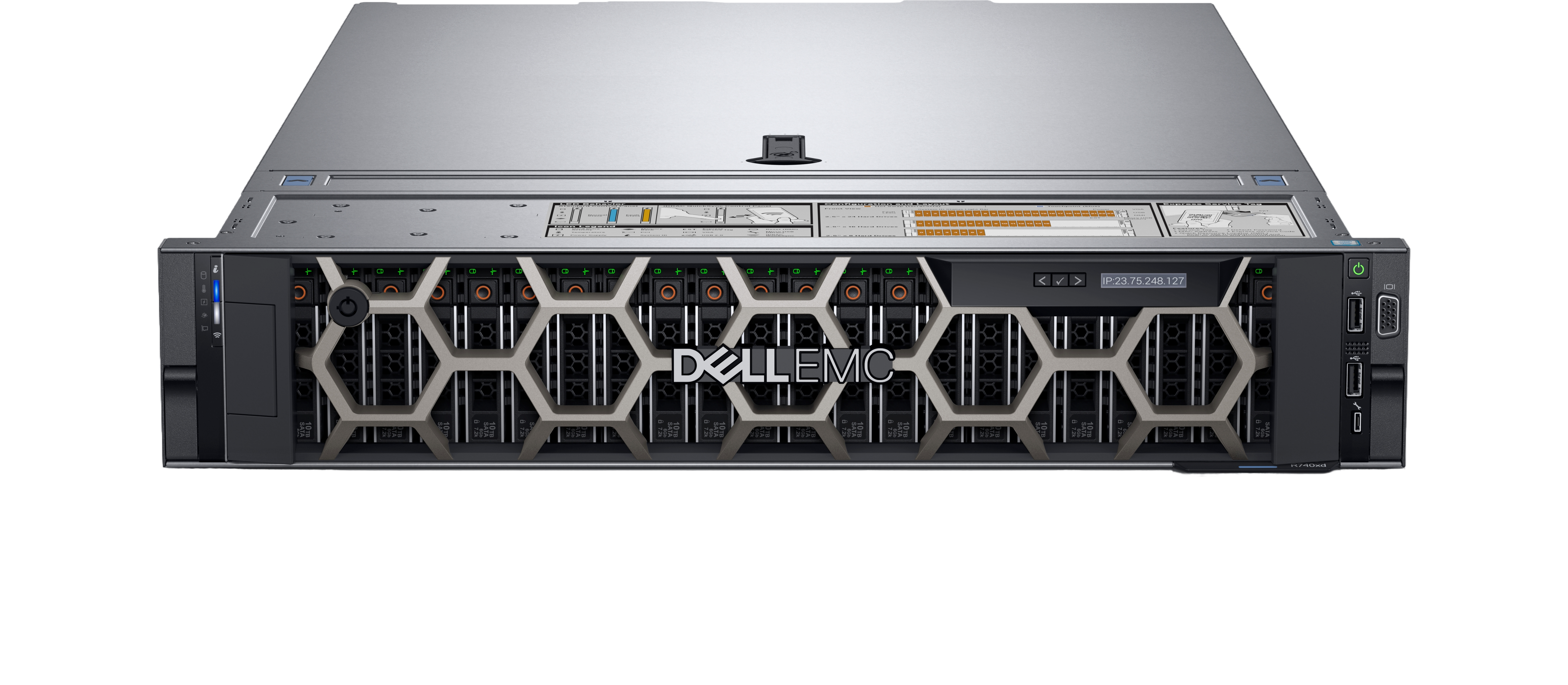 Dell PowerEdge R740 2U / 2×Silver 4210 / 128GB / 2×4TB SAS / 2×750W / б/у